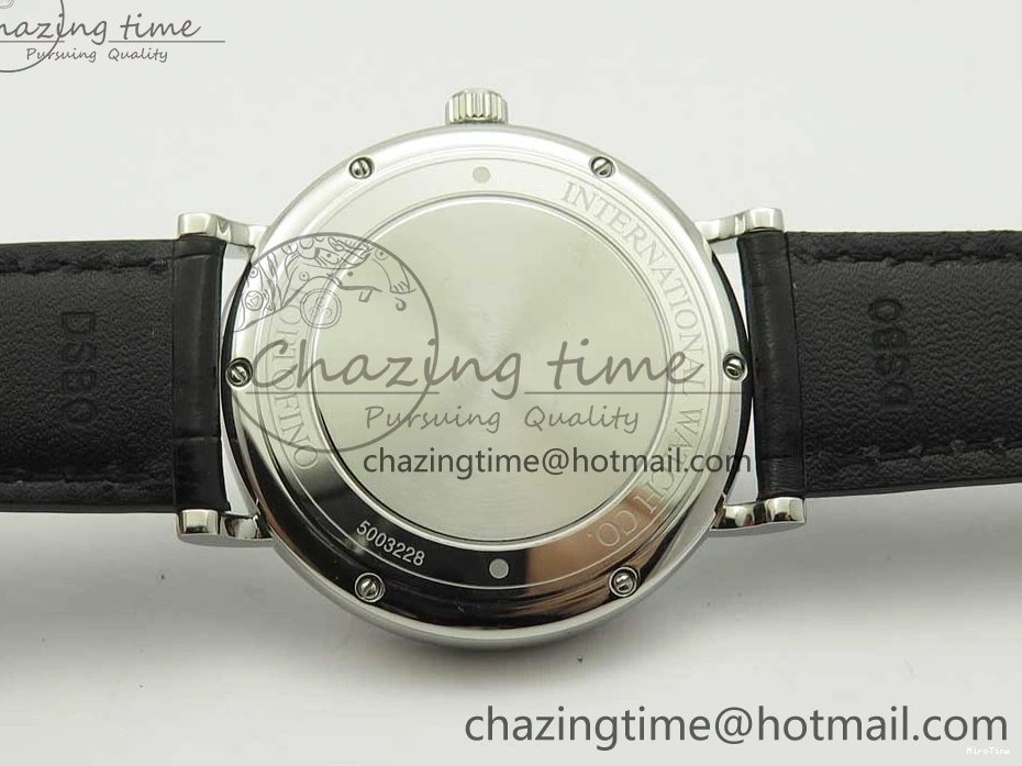 MIROTIME 1230 Portofino Automatic SS FKF 1:1 Best Edition White Dial SS Markers on Black Leather Strap A QuickDry 7138